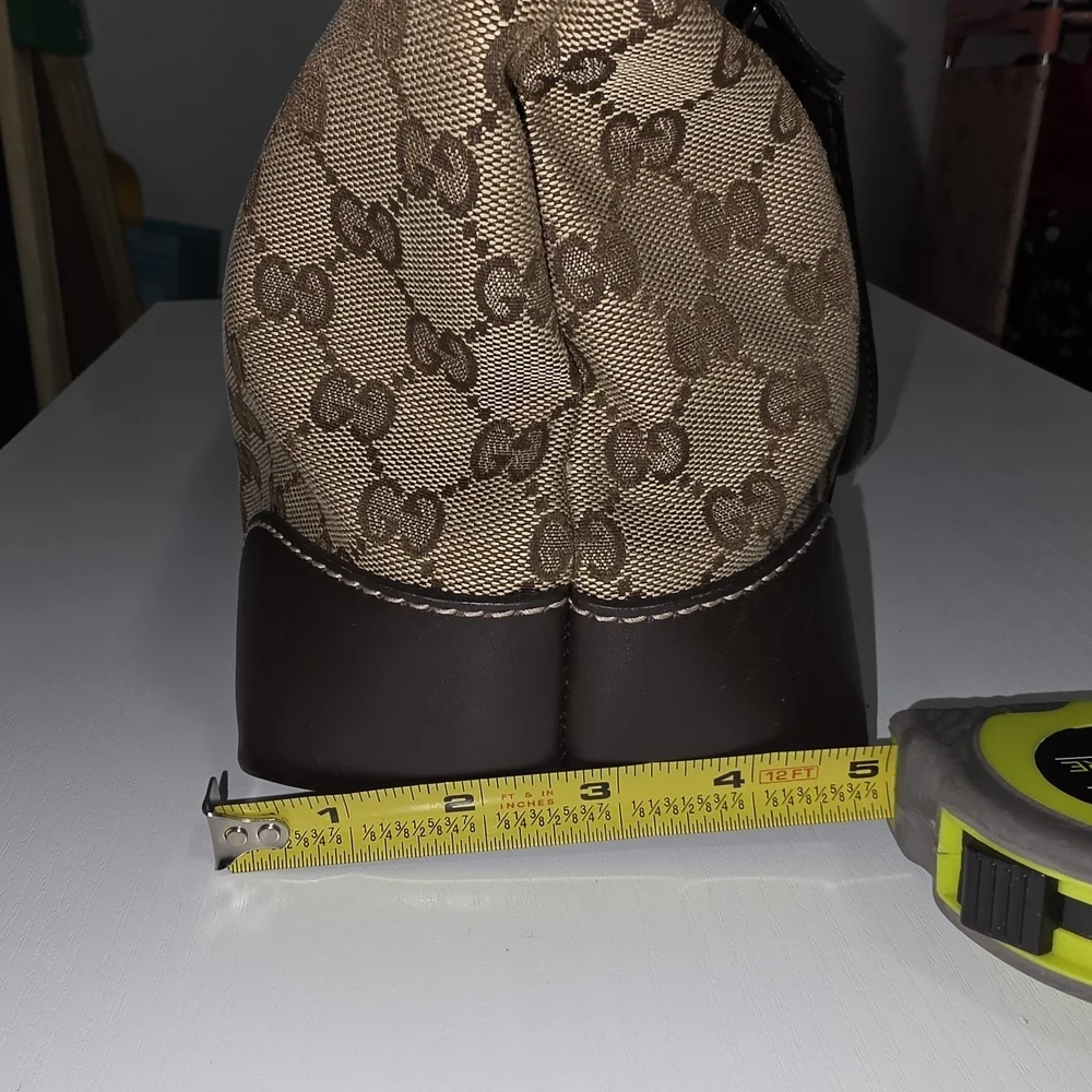 Gucci Brown GG Canvas | Top-Handle Satchel | GG Interlocking Hearts | RARE FIND